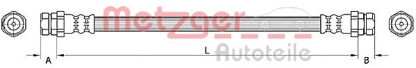 Conducta / cablu frana VW CADDY III Caroserie (2KA, 2KH, 2CA, 2CH) (2004 - 2016) METZGER 4110883