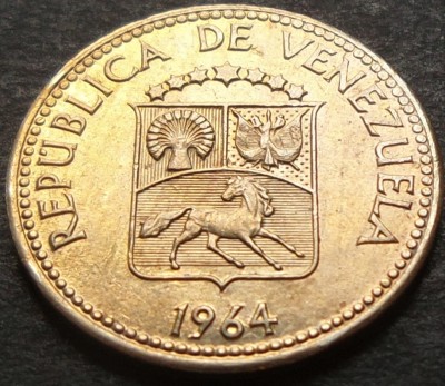 Moneda exotica 5 CENTIMOS - VENEZUELA, anul 1964 * cod 3311 foto