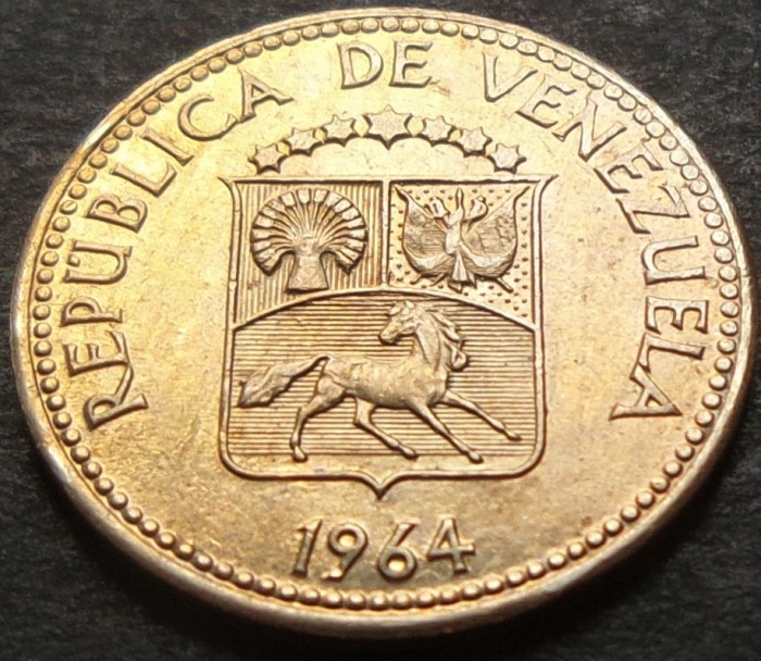 Moneda exotica 5 CENTIMOS - VENEZUELA, anul 1964 * cod 3311