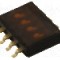 Intrerupator DIP, 2 pozitii, montare SMT, 4 sectiuni, OMRON OCB - A6H-4102