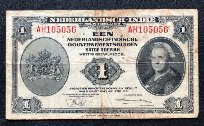 India Olandeza 1 gulden 1943