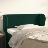 vidaXL Tăblie de pat cu aripioare verde &icirc;nchis 103x23x78/88 cm catifea 3117049