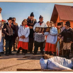 VEDERE ,,FARSANGOLOK. HARGITA MEGYEI FARSANGBUCSUZTATO" KEPESLAP - CSIKBORZSOVA