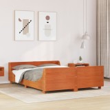VidaXL Cadru pat fără saltea, maro ceruit, 160x200 cm, lemn masiv pin