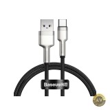 Cablu Date si Incarcare USB-A - USB-C Baseus Cafule Metal Series 66W 1m Negru CAKF000101