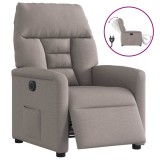 VidaXL Fotoliu rabatabil electric, gri taupe, material textil 3303019