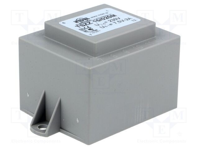 Transformator &icirc;ncapsulat INDEL 18VA 230VAC 7,5V 2,4A PCB IP00