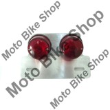 Stop Moto Spate Rotund + Suport Numar MBS841 Universal Motocicleta Scuter