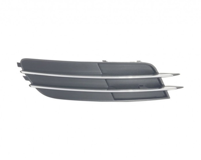 Grila spoiler Audi A6 (C7), 01.2011-06.2014, Stanga, 4G0807681, 13E127-3 fara locas pentru proiectoare,insertie crom Kft Auto