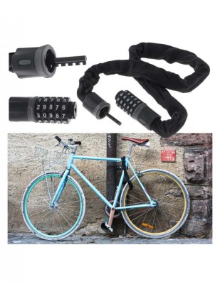 Antifurt bicicleta Dispozitiv de blocare biciclete Cifru 90cm Neagru foto