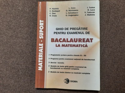 GHID DE PREGATIRE BACALAUREAT MATEMATICA PETRE NACHILA 2003 foto