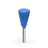 Biax sculptura lemn SABURR - Cap conic inversat SAFE 19 mm tija 6mm, Granulatie Saburr Mega ASPRA - Albastra