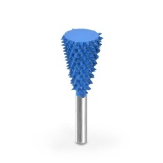 Biax sculptura lemn SABURR - Cap conic inversat SAFE 19 mm tija 6mm, Granulatie Saburr Mega ASPRA - Albastra