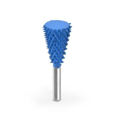 Biax sculptura lemn SABURR - Cap conic inversat SAFE 19 mm tija 6mm, Granulatie Saburr Mega ASPRA - Albastra foto