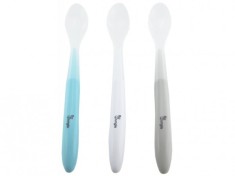 Set tacamuri copii BO Jungle 3 lingurite moi din silicon albastre