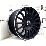 Set jante aliaj ART 367A 15 inch, negre mate, cu kit montaj inclus