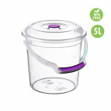 Galeata 5L, gradata, transparenta, capac si maner detasabil, BPA free, ProCart