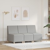 VidaXL Unitate Sofa Modulară Fără Brațe 3 pcs Gri de nor
