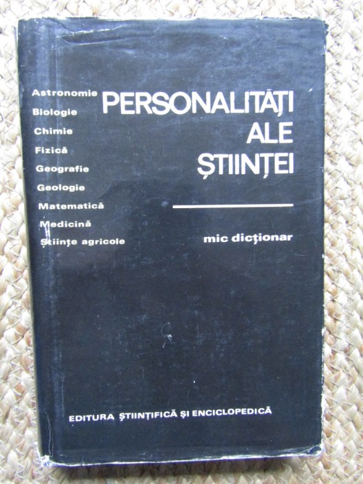 Carmen Zgavardici - Personalitati ale stiintei. Mic dictionar