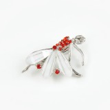 Brosa martisor balerina cu fusta alba