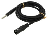 Cablu XLR-Jack 6,35 mm stereo, 3 m, negru