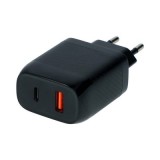 Incarcator priza retea, cu iesire 1x USB si 1x Type-C, cu protectie supraincalzire, suprasarcina (517078), Carpoint