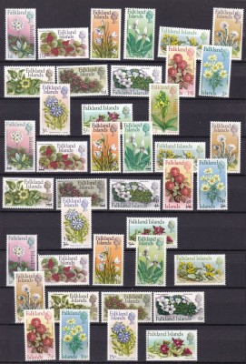 Falkland 1968/71/72 flori MI 161-174/192-204/205-217 MNH foto