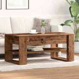 vidaXL Masă de cafea Lemn vechi 102 x 55 x 45 cm Lemn compozit 862727