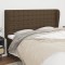vidaXL Tăblie de pat cu aripioare maro &icirc;nchis 203x23x118/128 cm textil 3118415