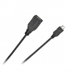 Cablu Cabletech USB Female - micro USB Male 0.2m standard negru foto