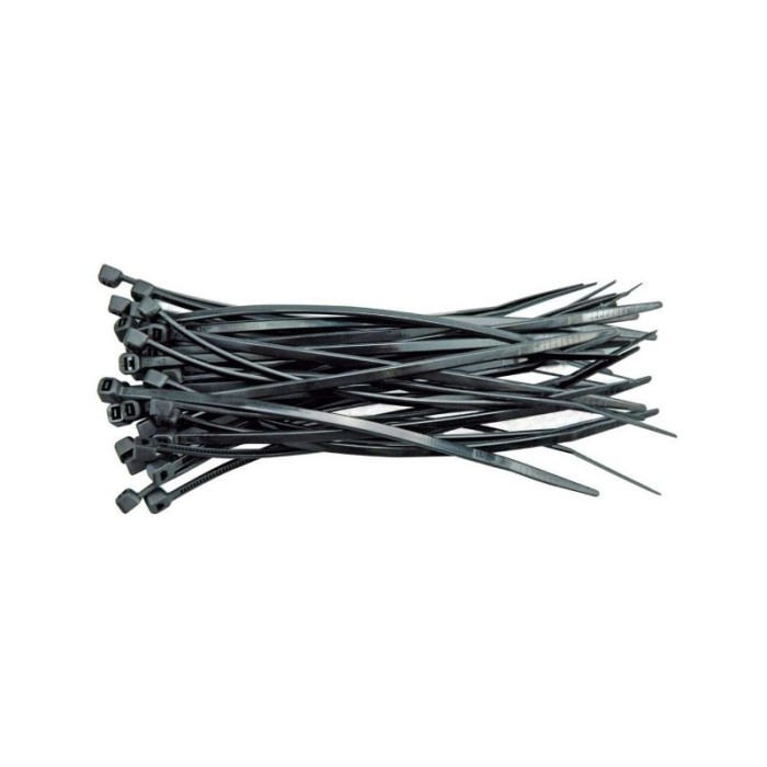 73897 VOREL Set 100 coliere negre, de plastic, dimensiune 430 x 4.8 mm