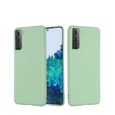 Husa silicon antisoc cu microfibra in interior Samsung Galaxy S21 Plus , Verde