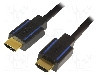 Cablu HDMI - HDMI, din ambele par&amp;#355;i, HDMI mufa, 1.8m, negru, LOGILINK - CHB004