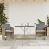 VidaXL Set bistro cu perne, 3 piese, bej combinat, poliratan