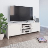 vidaXL Comodă TV, alb lucios, 120 x 30 x 37,5 cm, PAL 800279