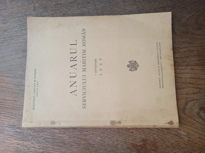 ANUARUL SERVICIULUI MARITIM ROMAN , 1 OCTOMBRIE 1939