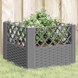 VidaXL Jardinieră grădină cu țăruși gri deschis, 43,5x43,5x43,5 cm, PP