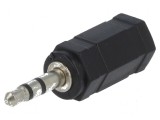 Adaptor Jack 2,5mm la 3,5mm - Soclu și Mufă Neagră pentru Conexiuni Audio