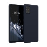 Husa Kwmobile pentru Samsung Galaxy A51, Albastru inchis, Silicon, KWM000010YZ042C, Carcasa