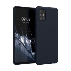 Husa Kwmobile pentru Samsung Galaxy A51, Albastru inchis, Silicon, KWM000010YZ042C