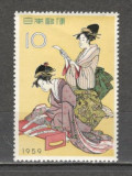 Japonia.1959 Saptamina filateliei-Pictura pe lemn GJ.67, Nestampilat