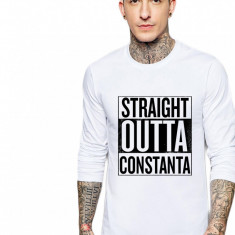 Bluza barbati alba - Straight Outta Constanta - S