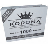 Tuburi tigari pentru injectat tutun Korona filtru maro 1000 bucati