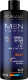 Gel de dus 3 in 1 Energy Men Power, 500ml, 4Organic