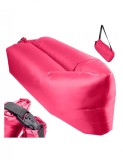 Saltea autogonflabila pentru camping plaja sau piscina tip sezlong 230 - 70cm culoare Roz