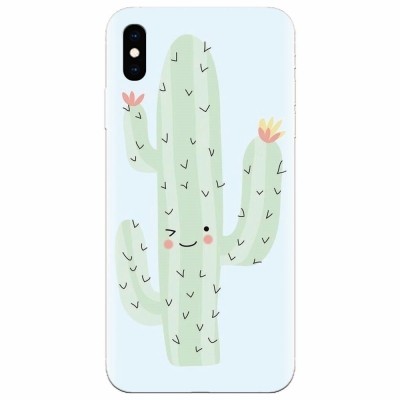 Husa silicon pentru Apple Iphone XS, Cactus foto