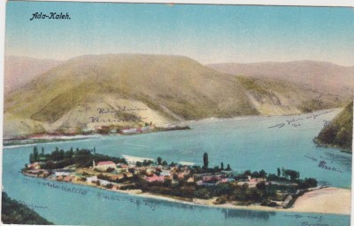 CP Insula Ada-Kaleh Ada Kaleh vedere panoramica circa 1910-1920 foto