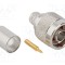 Conector N mufă tată drept 50&Omega; crimpat pe cablu aurit PTFE AMPHENOL RF