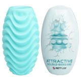 PRETTY LOVE - TURQUOISE DOUBLE SIDED MASTURBATOR EGG, PRETTY LOVE MALE