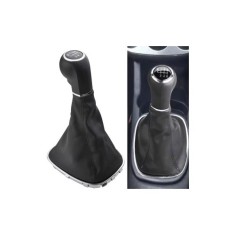 Maner si manson schimbator auto imitatie piele compatibil Opel Corsa D 2006-2014 cu 2 adaptoare pentru 5 si 6 viteze